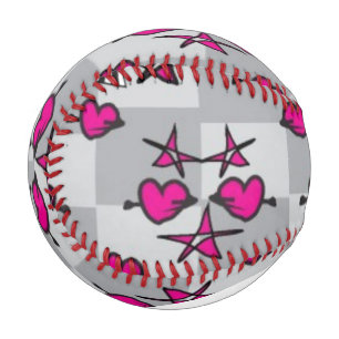 Monogram Emo Skulls Pattern Baseball
