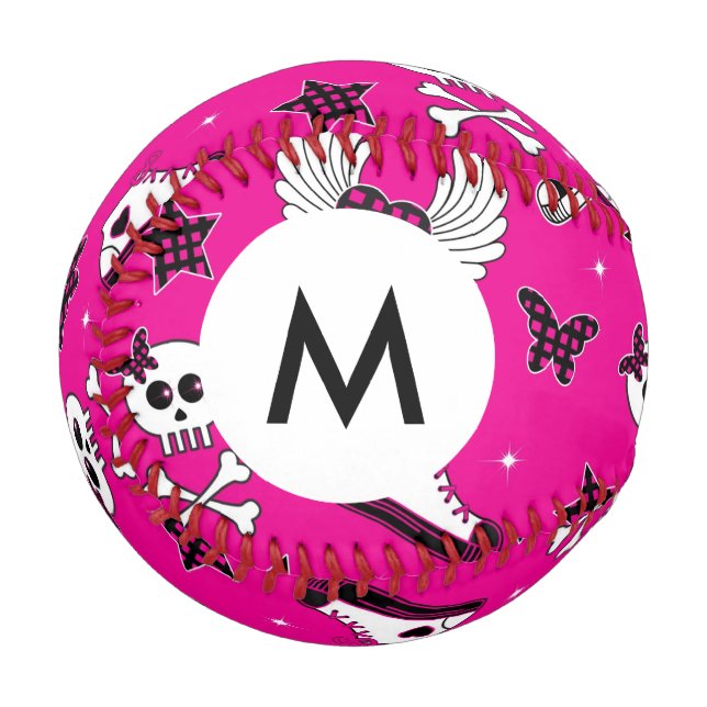 Monogram Emo Symbols Baseball (Front Left)