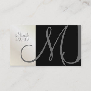 MONOGRAM EN RETRO / DIY colours Business Card