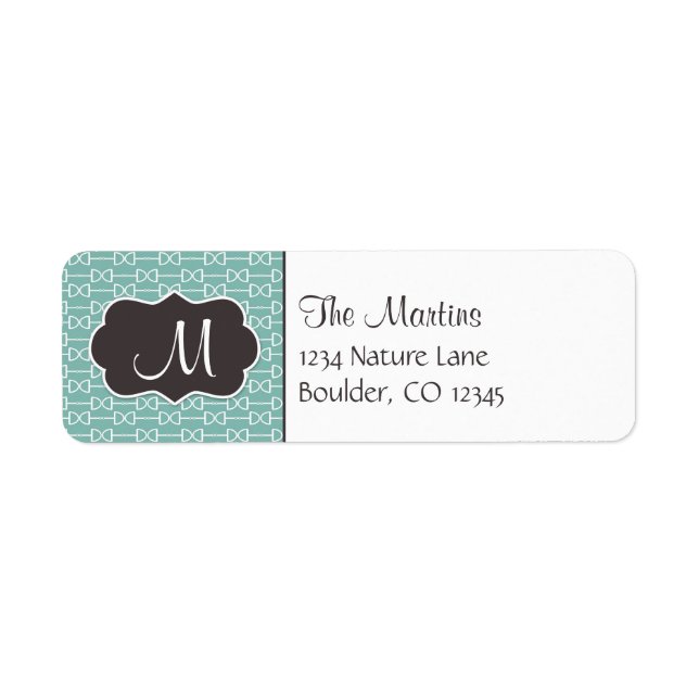 Monogram English Horse Bit Return Address Labels (Front)