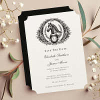 Monogram Equestrian Elegant Formal Crest Wedding