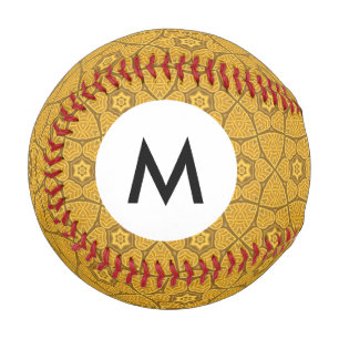 Monogram Ethnic modern geometric pattern 2 Baseball