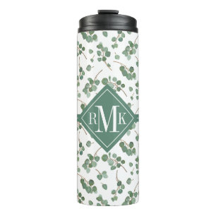 Monogram   Eucalyptus Silver Dollar Tree Foliage Thermal Tumbler