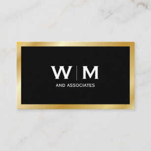 Monogram   Executive Gold Business Card