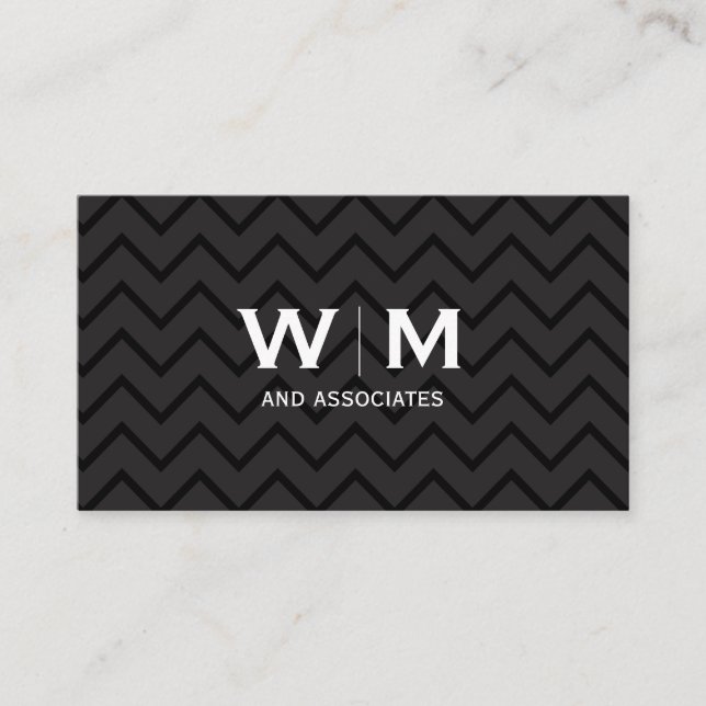 Monogram | Executive Pattern Business Card (Front)