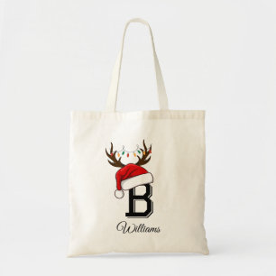 Monogram Family Christmas Matching Outfits Tote Bag