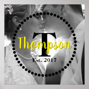 Monogram Family Name Poster