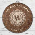 Monogram Family Name Vintage Crest Dartboard<br><div class="desc">A cool monogram crest dartboard personalised with your name and established date. Great for a family game room,  or man cave. Designed for you by Blackberry Boulevard.</div>