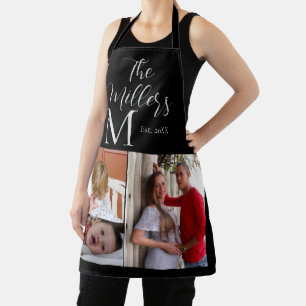 Monogram Family Photo Collage Apron
