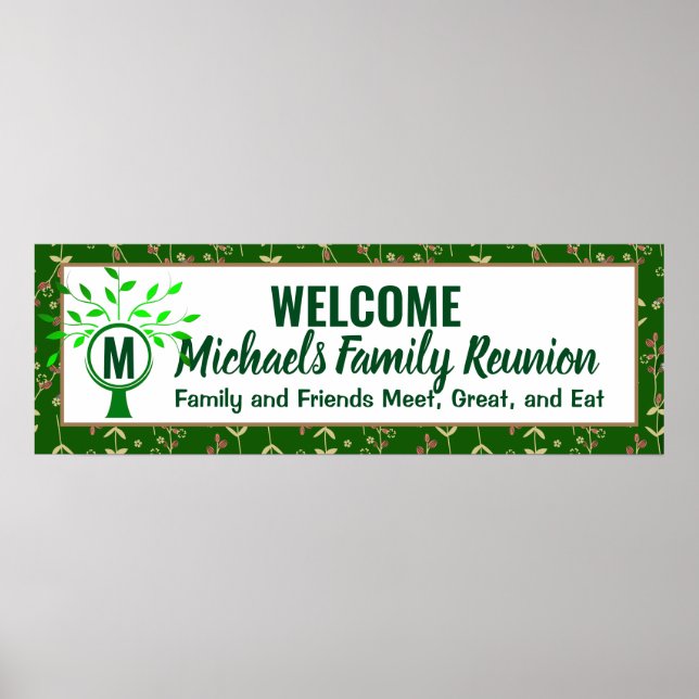 Monogram Family Reunion Banner Poster (Front)