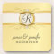 Monogram Fancy Vintage Gold Coaster Set