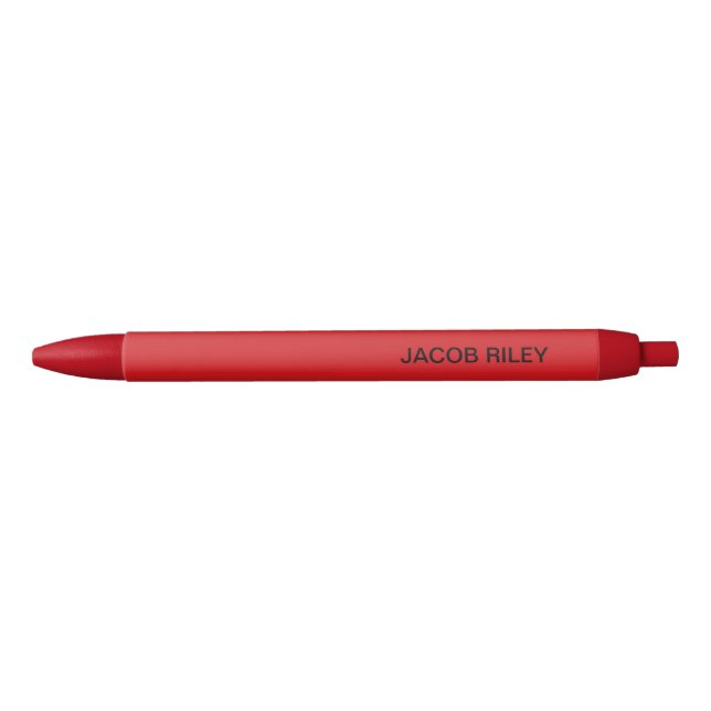 Monogram Fashion Red Black Ink Pen (Front)