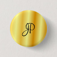 Monogram Faux Gold Metallic Look Elegant Template