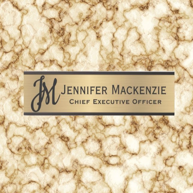 Monogram Faux Gold Office Door Sign Signs (Creator Uploaded)