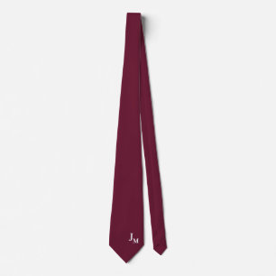 Monogram Faux Silk Solid Colour Gentleman's Tie