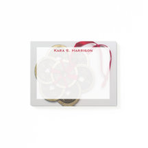 Monogram Feng Shui Chinese Coins Red Ribbon