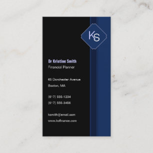 Monogram  Financial Planner - Business Card