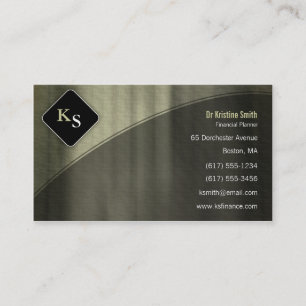 Monogram  Financial Planner - Business Card