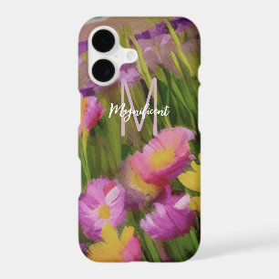 Monogram Fine Art Watercolor Wildflowers At Dusk