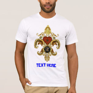 Monogram Fleur-de-lis Letter "M" Pick Your Style T-Shirt