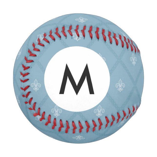 Monogram Fleur-de-lis pattern Baseball (Front Left)