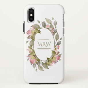Monogram, Floral iPhone X Case