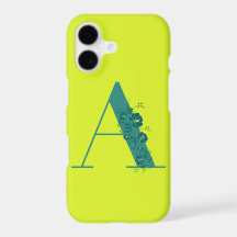 Monogram Floral Letter A iPhone Case