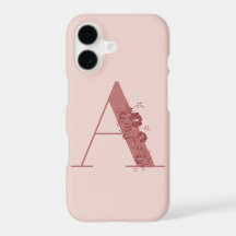 Monogram Floral Letter A iPhone Case
