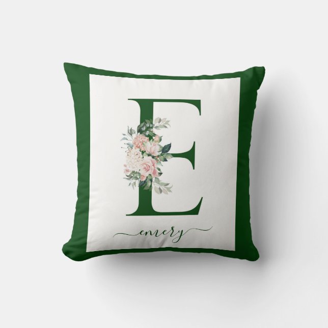 Monogram Floral Letter C Cushion (Front)