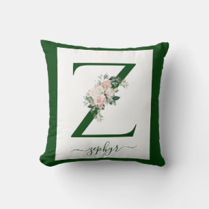 Monogram Floral Letter Z Cushion