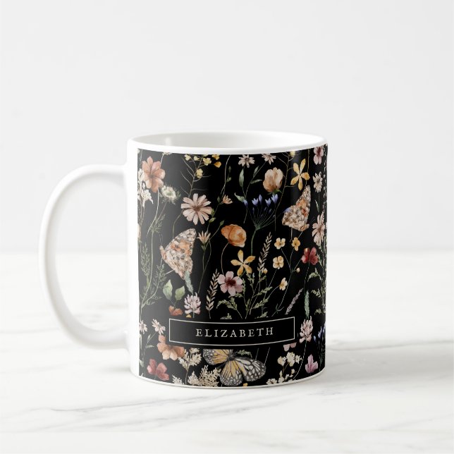 Monogram Floral Mug (Left)
