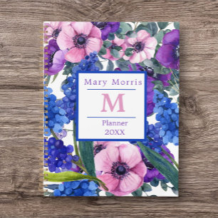 Monogram Floral Name & Date Journal/ Planner