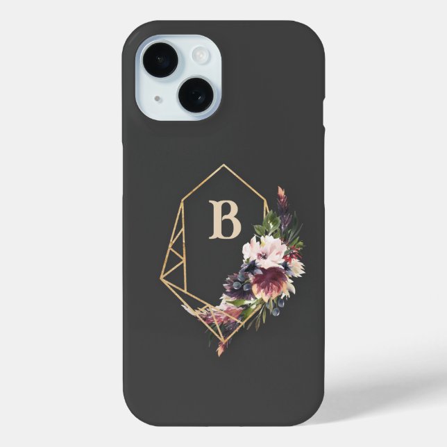 Monogram Floral Phone Case (Back)