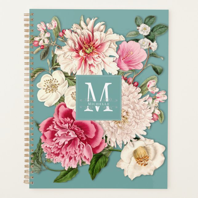 Monogram Floral Planner (Front)