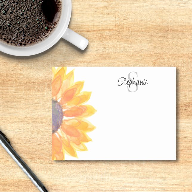 Monogram Floral Post-it Notes (Creator Uploaded)
