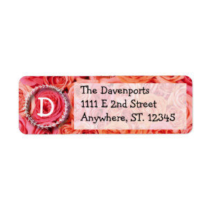 Monogram Floral Return Address Labels