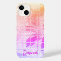 Monogram Floral Square Windows Watercolor Purples