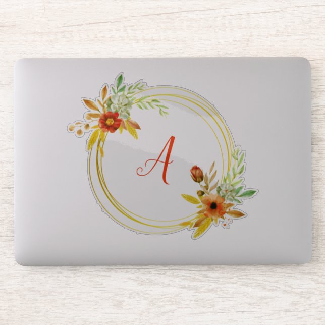 Monogram floral wreath (Computer)