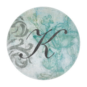 Monogram   Flower Spray II Cutting Board