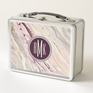 Monogram Flowing I Metal Lunch Box