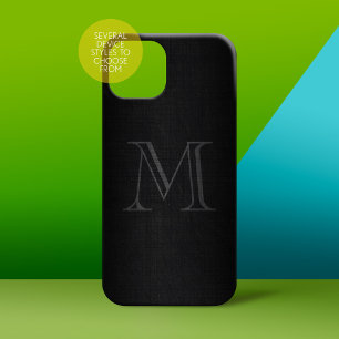 Monogram for Men with Linen Look iPhone 16 Case