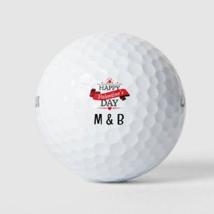 Monogram for Valentine's Day Golf Balls