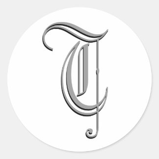 Monogram Formal Sticker "T"