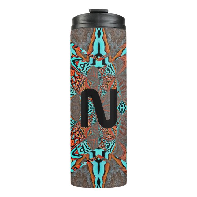 Monogram Fractal Star of Future Thermal Tumbler (Front)