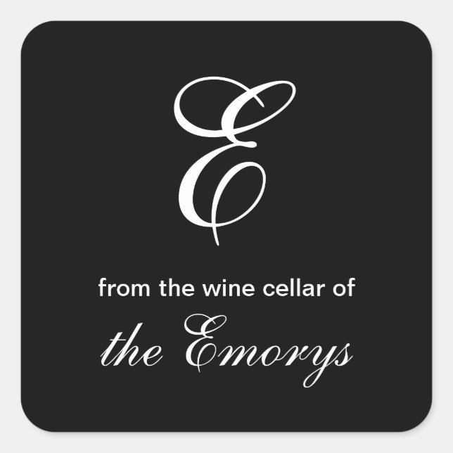 Monogram From the Wine Cellar of Square Labels (Front)