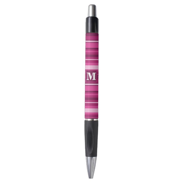 Monogram fuchsia stripes (Front Vertical)