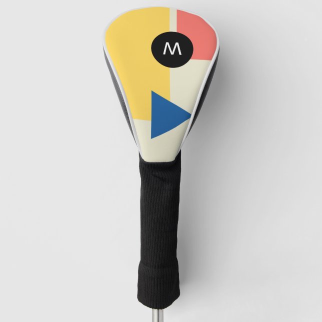 Monogram Full Colour Customisation Geometric Golf Head Cover (Front)