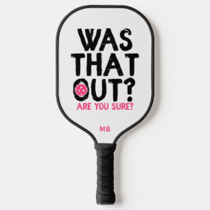Monogram Funny Typography Pickleball Player Pickleball Paddle
