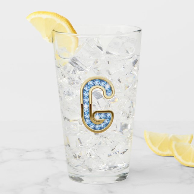 Monogram G - 16 oz Glass  (Front Ice)