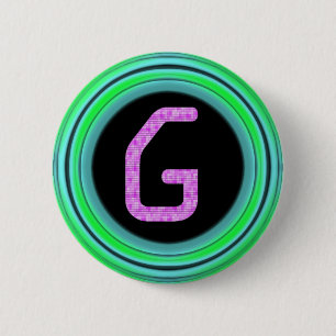 Monogram "G" 6 Cm Round Badge